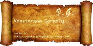 Vesztergom Gergely névjegykártya