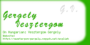 gergely vesztergom business card